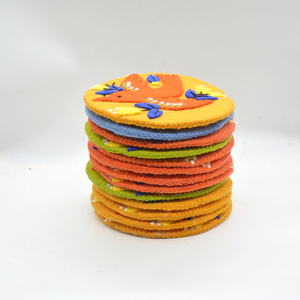 手工羊毛毡装饰Trivet高品质柔软轻质桌面保护垫和垫 - Product Image 6