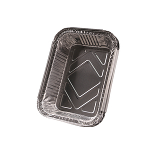 Anpassbare Einweg-Aluminium folien behälter Rechteckform Verschiedene Größen mit Papier-PET-Deckel für Lebensmittel verpackungen