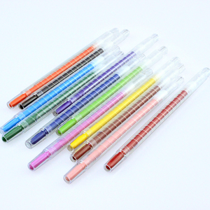 Chất lượng cao không độc hại Twister cuộn lên bút chì màu trong Túi PVC 12 màu sắc bút chì màu dầu dựa trên Xoắn <span class=keywords><strong>Crayon</strong></span> với biểu tượng tùy chỉnh - Product Image 5