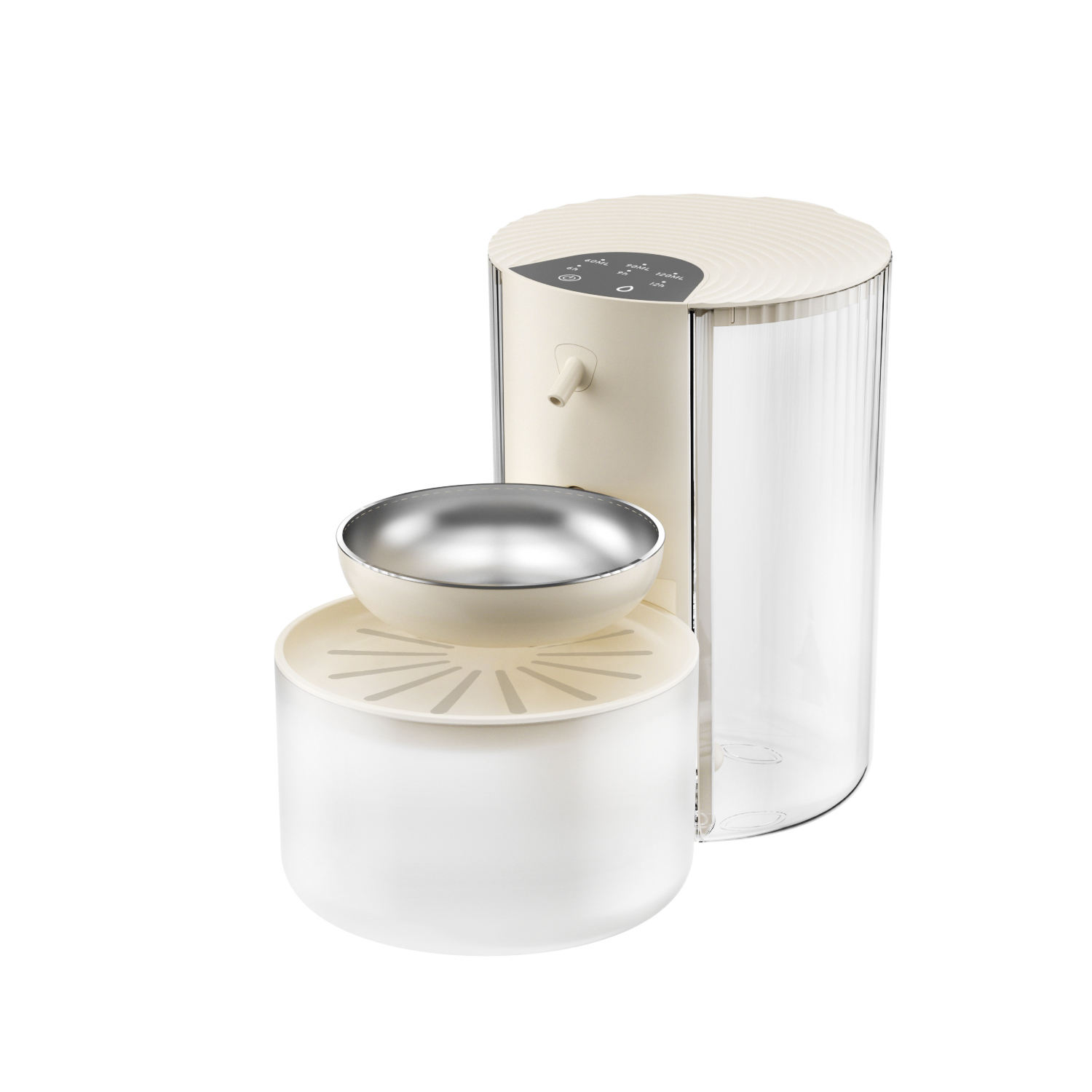 Cuenco de acero inoxidable beige