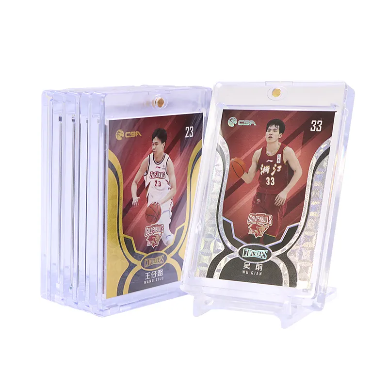 Caja de baloncesto deportiva para parejas y adultos, Impresión de One Touch, Anime holográfico, juego de cartas comerciales con embalaje de aluminio