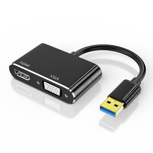 Convertidor USB 3,0 a VGA + HDMI Soporte de audio Compatible con Windows/Mac/Linux para proyector Cámara Altavoz HDTV Computadora - Product Image 4