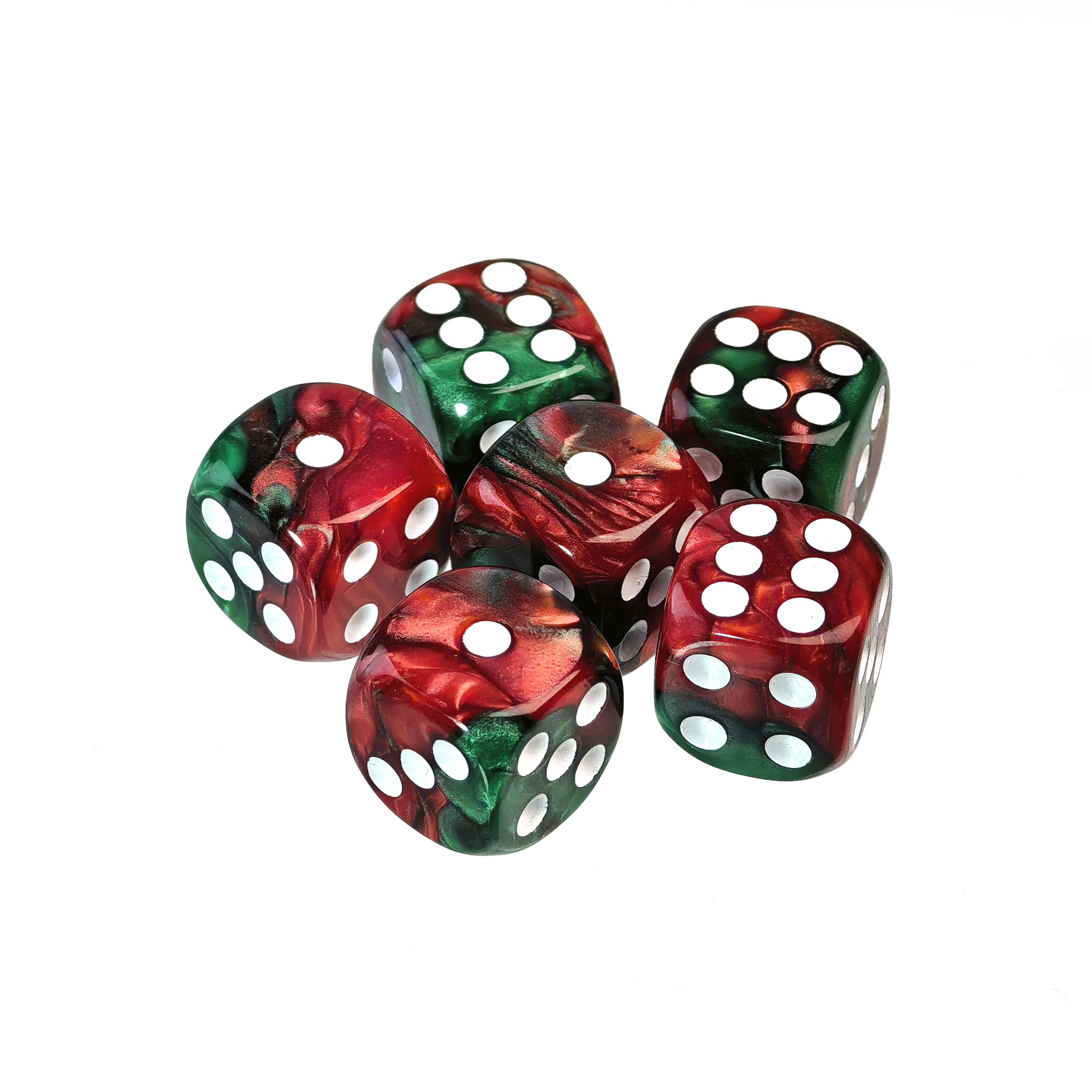 Red green / white pips