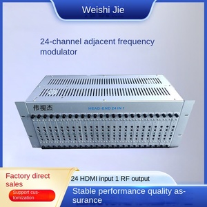 CATV de 24 canales para HDMI a RF, sistema de TV por cable, modulador de frecuencia adyacente digital a analógico frontal para sala de ordenadores de Hotel