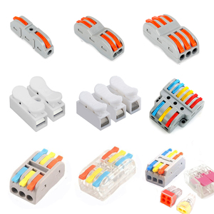 New Item <strong>Push</strong> in Quick Splice <strong>Spring</strong> Cable Lever 32A/450V <strong>Terminal</strong> <strong>Blocks</strong> Electrical Fast Compact Wire Connector - Product Image 2