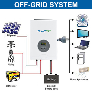 Runcin 10KW Inversor híbrido solar fuera de la red 48V Controlador MPPT 120A Cargador Salida de entrada con WIFI gratuito Fase dividida para el hogar