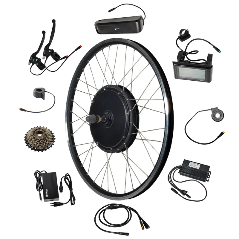 Motore diretto senza spazzole 24V 36V 500w 750w 48v 1000w Hub Kit di conversione bici elettrica fai da te per 20 26 27.5 ruota da 700C pollici