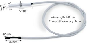 <strong>Ceramic</strong> Igniter Electrode With 700 mm <strong>Ignition</strong> Spark Plug Wire Replacement Parts Used Push Button Piezo Igniter for Gas Grill. - Product Image 4