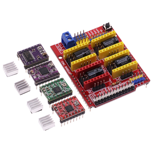 Máquina de grabado CNC Shield V3 Impresora 3D + 4 piezas A4988 / DRV8825 / AT2100 Placa de expansión del controlador para Arduino R3