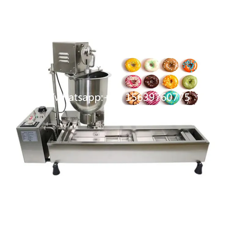 Endüstriyel donut yapma makinesi mini elektrikli çörek kızartma makineleri