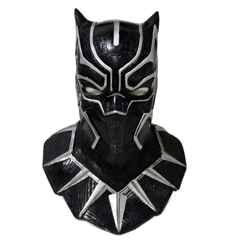 Disfraz de Cosplay de película, máscara de cara completa, Pantera Negra, máscara de látex, personaje, vestido aéreo completo