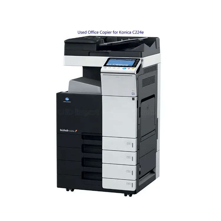 Oficina, fotocopiadoras Color de la impresora de la máquina de B & W, impresora de segunda mano escáner Fax DI para Konica Minolta Bizhun C224e fotocopiadora