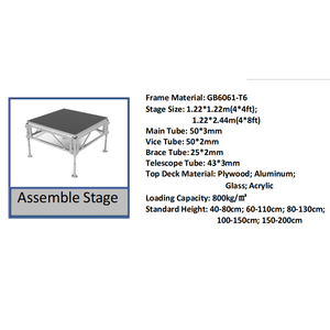 Gấp nhôm di động sân khấu nền tảng trong nhà lắp ráp sân khấu - Product Image 4