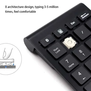 Wireless BT/2.4G tastiera numerica 22 tasti Mini Numpad tastiera numerica per Notebook portatili, Desktop, finestre PC, iOS, Android
