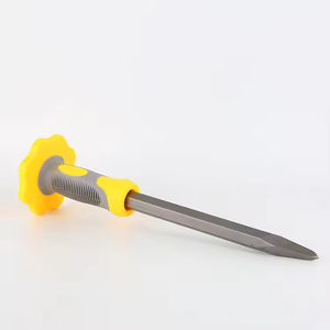 Electroplated High Carbon Steel Wood Working <strong>Chisel</strong> Stone Brick <strong>Masonry</strong> Cold <strong>Chisel</strong> with Plum Blossom Two-color Handle - Product Image 4