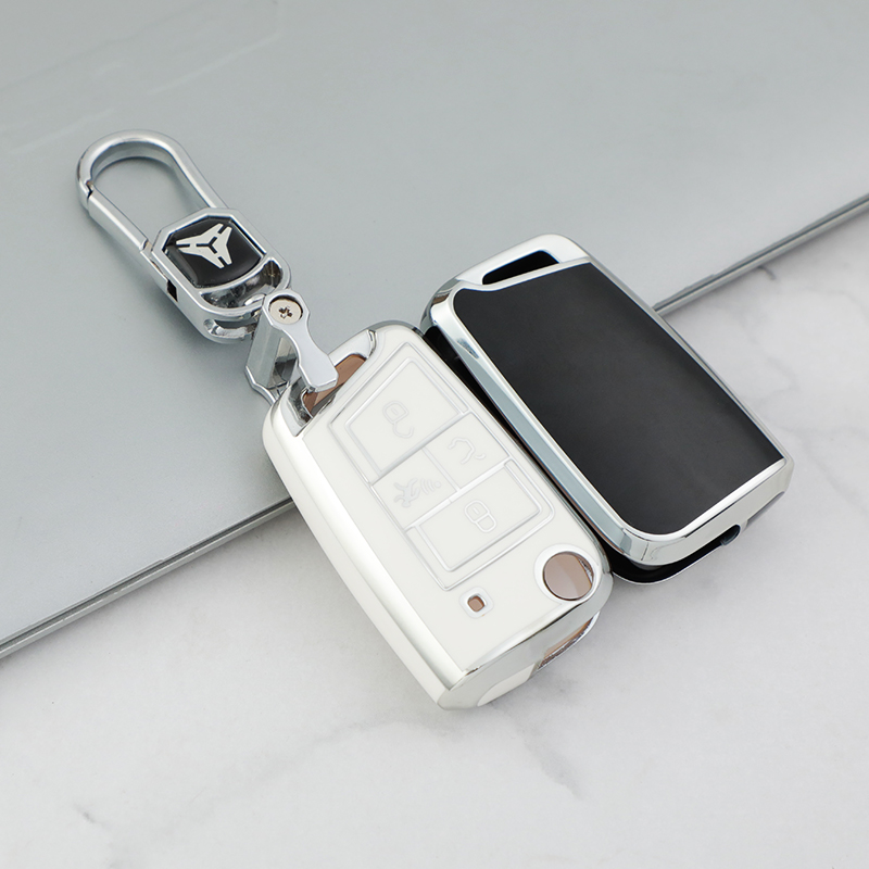 4 Button White + Key Ring