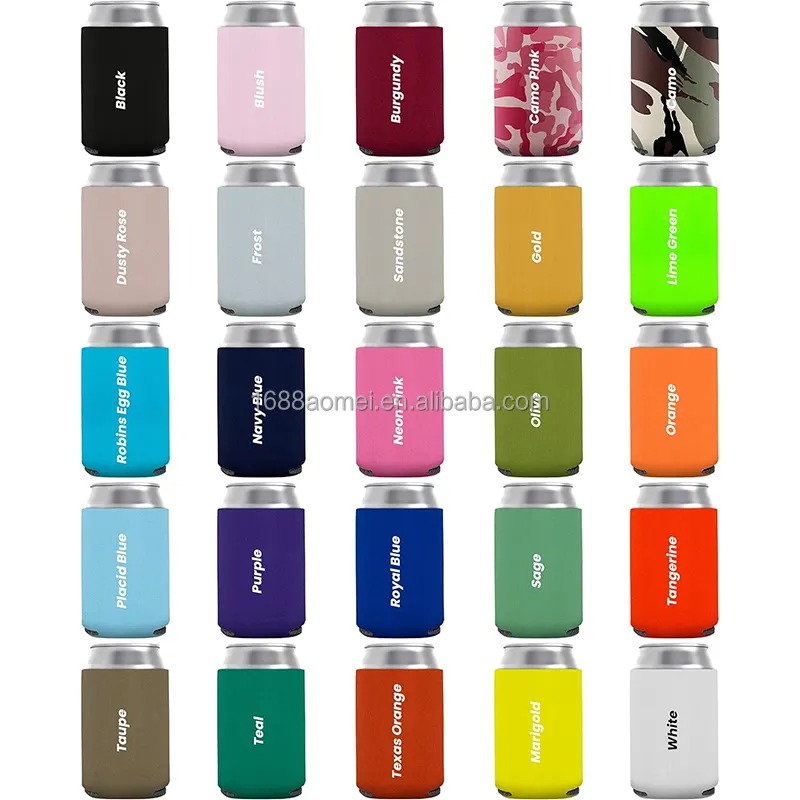 AOMEI Customized 12 16 OZ Blank Sublimation Smart Cheap 3 4 In 1 3MM Foam Drink Beer Bottles Cans Coolers Stubby Holder