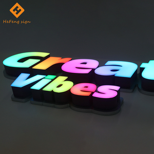 Hot bán marquee thư đèn dấu hiệu kim loại marquee chữ dẫn thay đổi màu sắc thư cho - Product Image 3
