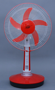 高品质工厂价格可充电台扇带发光二极管灯的充电风扇 - Product Image 6