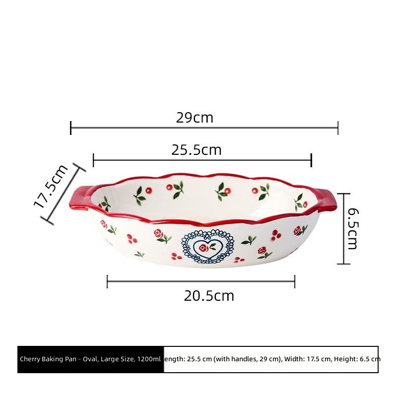 Cherry oval baking pan-large size