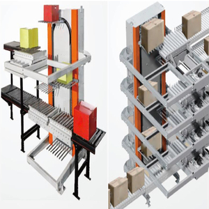 Caja de clasificación automática Elevador de elevación continua vertical para almacén industrial Estante de almacenamiento Sistema de transportadores de rodillos - Product Image 3