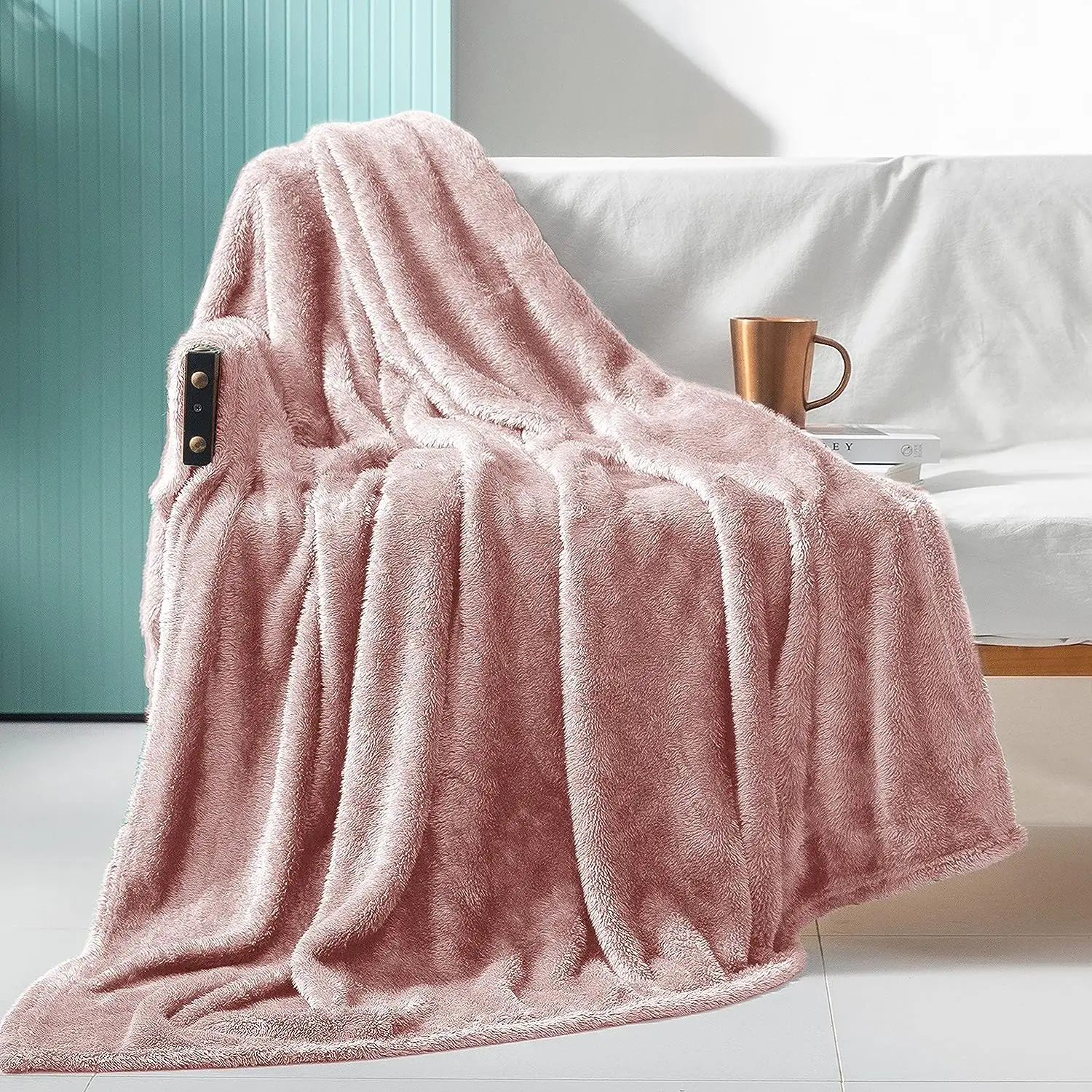 소파, 침대용 슈퍼 소프트 푹신한 따뜻한 담요 플러시 양털 담요