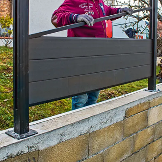 Panel de valla de aluminio ajustable para exteriores, panel decorativo compuesto de privacidad moderno de aluminio