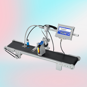 Nastro trasportatore da tavolo con codificatore automatico continuo a getto d'inchiostro, adatto per stampanti a getto d'inchiostro con codice databile - Product Image 4