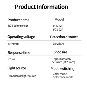 Sensor fotoeléctrico RGB de gran oferta, Sensor de marca de Color con contraste óptico, producto de detección óptica de Color - Product Image 5
