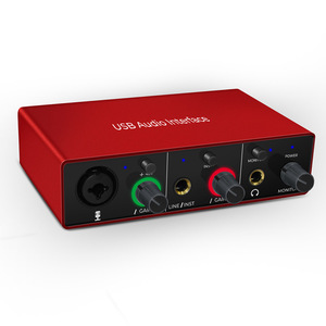 192KHz profesional XLR soporte micrófono de potencia de Audio mezclador estudio grabación de música interfaz de Audio USB tarjeta de sonido - Product Image 1
