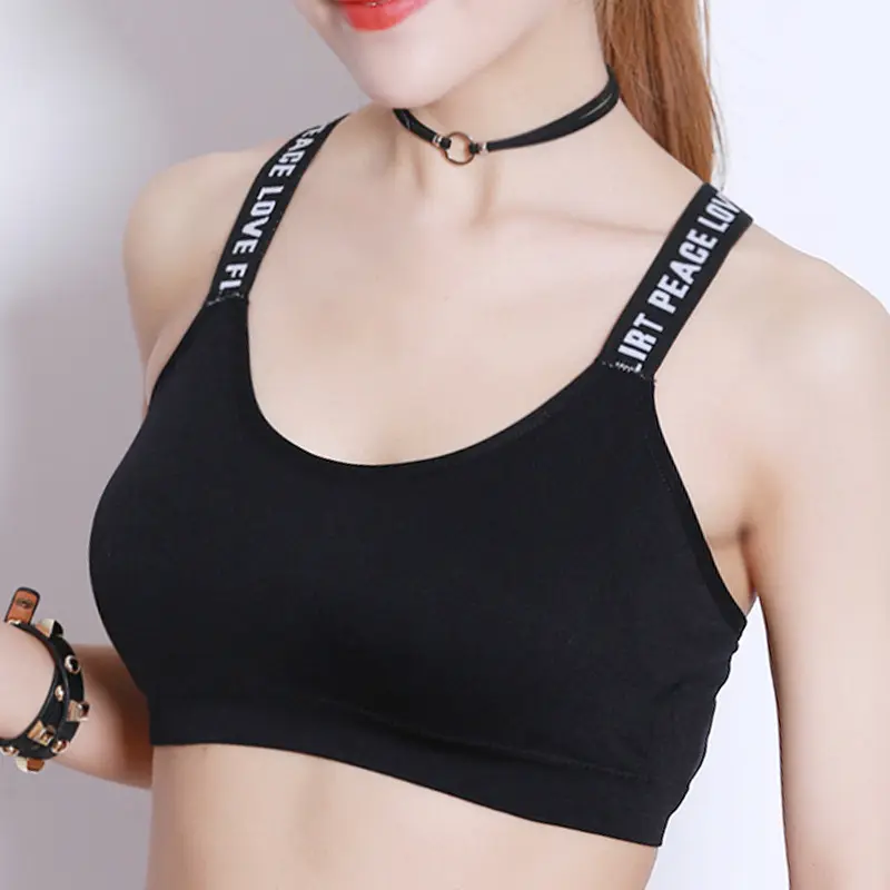 Women V-neck Lace Sports Bra Shockproof Gym Fitness Running Sport Brassiere Tops Push Up Bras Sport Bra Top