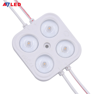 20ชิ้น2835ฉีดนำโมดูล24โวลต์ที่มีเลนส์กันน้ำ IP67 3วัตต์4 Leds แหล่งนำแสงโมดูลสำหรับการโฆษณาป้าย