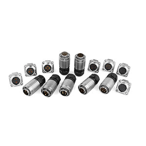 Cnlinko ขั้วต่อสายเคเบิลกันน้ำ IP67เป็นวงกลม12Pin 2 3 4 5 7 9Pin แผงปลั๊กตัวผู้สำหรับติดตั้งเต้ารับตัวเมีย - Product Image 3