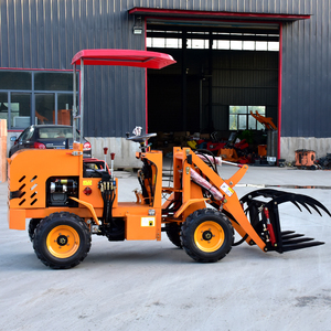 800 किलोग्राम मिनी इलेक्ट्रिक फार्म डीजल व्हील लोडर नई ऊर्जा ड्राइव हाइड्रोलिक बैकहोए लोडर 1 साल की वारंटी बाल्टी के साथ - Product Image 1