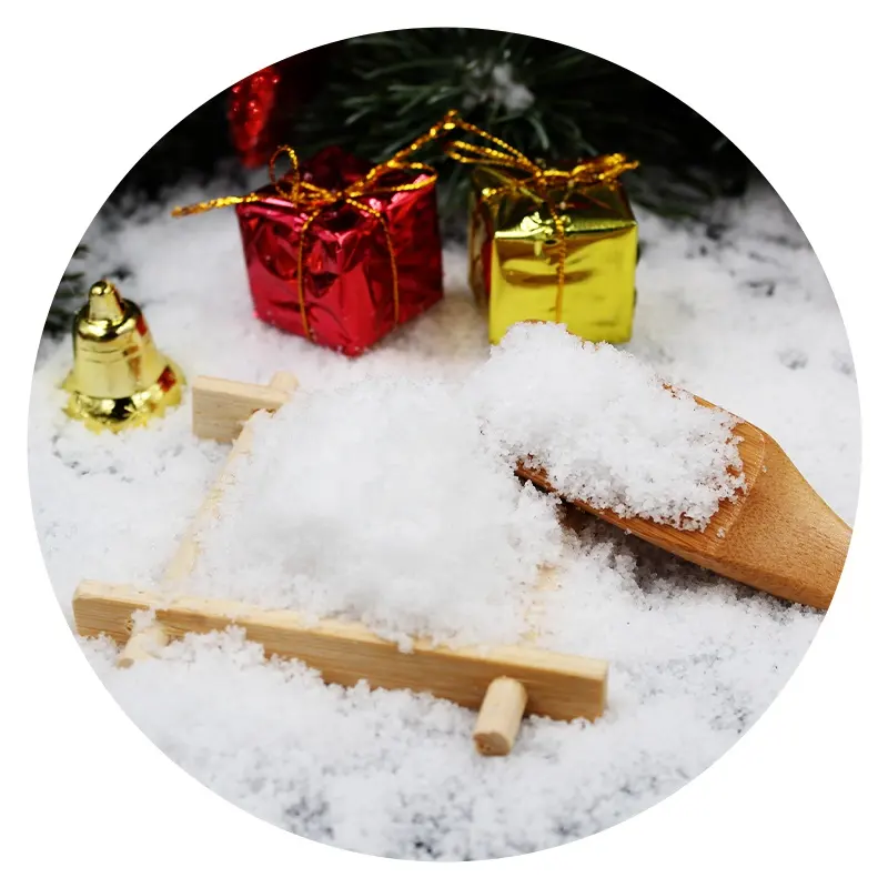 Рождественские мгновенные снежные полиакрилатные гранулы натрия для искусственных снежных порошковых хлопьев новый стиль