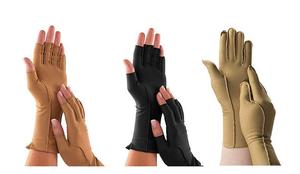 Sarung tangan kompresi Arthritis diperpanjang tanpa jari jahitan luar untuk Swell terowongan karpal dengan terbuka setengah jari pria wanita - Product Image 3