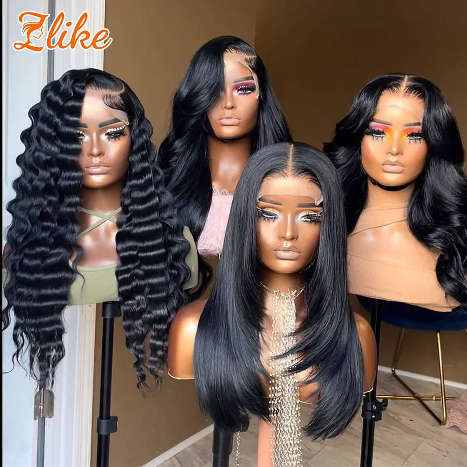 Pre Pluck 13x4 13x6 Lace Front Wig Loose Deep Body Curly Wave Glueless Wig vendor HD Lace Frontal human Hair Wig For Black Women