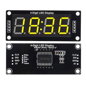 TM1637 0.56 pollici Display a LED tubo digitale decimale 7 segmento 4 cifre orologio doppio punto modulo Driver seriale scheda 5 colori - Product Image 5