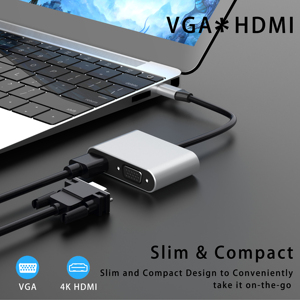 最畅销的4K USB C至双高清适配器C型至高清多监视器转换器，适用于适用于监视器投影仪高清电视的音频 - Product Image 4