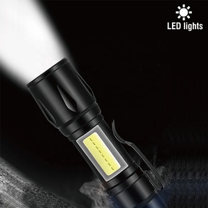 Taşınabilir Mini dahili Usb şarj edilebilir kalem klip yan işık Led Xpe teleskopik Zoom Mini el feneri Led lamba - Product Image 4
