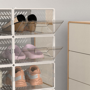 Tùy chỉnh rõ ràng shoebox Stackable hộp giày với biểu tượng tùy chỉnh thả phía trước từ hộp giày lưu trữ - Product Image 4