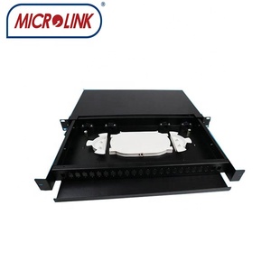 Panel de parche de fibra óptica tipo cajón deslizante estante de 19 pulgadas, 1U, 24 puertos SC, marco de distribución dúplex ODF con coletas y adaptador - Product Image 5