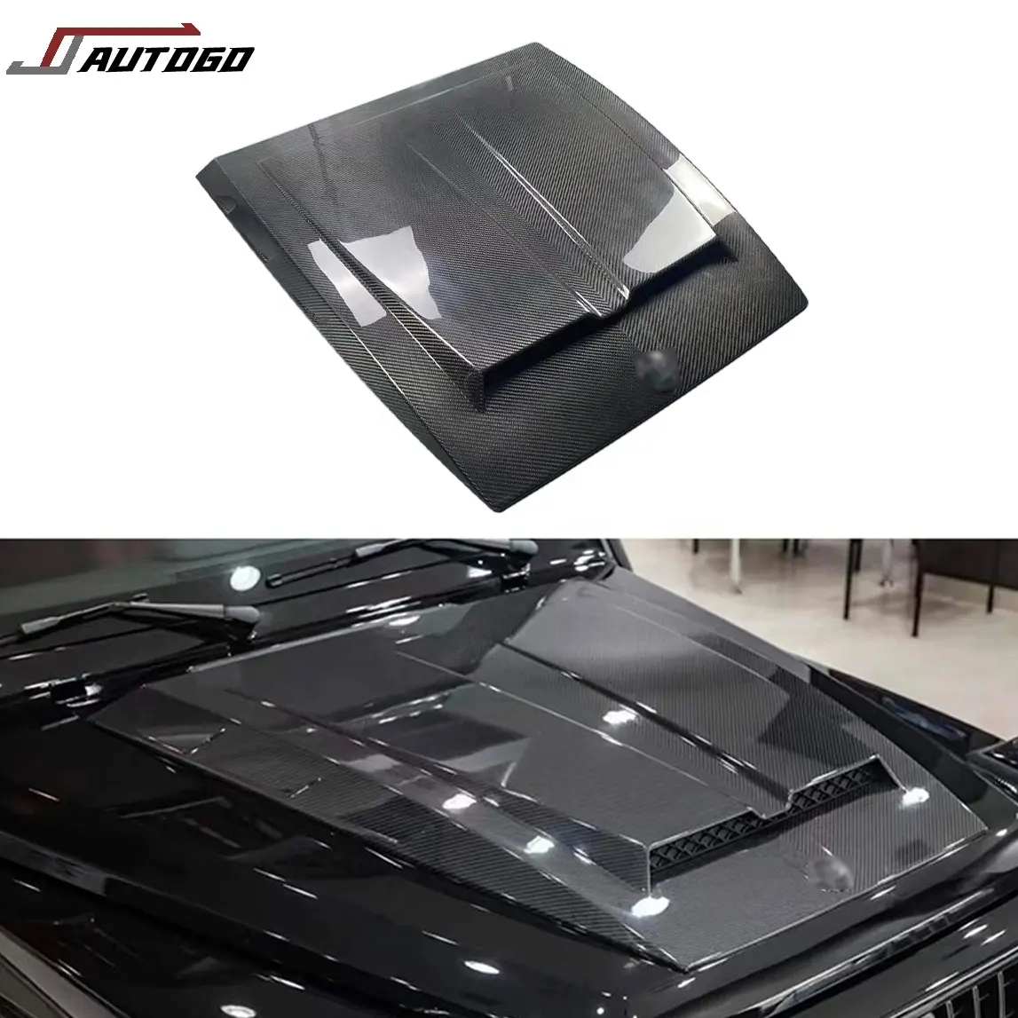 Auto Modification Conversion Refit Carbon Fiber Hood Scoop for Mercedes-Benz W463 W464 2002-2024 G G55 G350 G500 G550 b-brabus