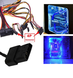 2 шт цветных (RGB) светодиодных лент свет полный комплект для компьютера ПК Molex интерфейс питания фиксируется с помощью клейкой ленты пульт дистанционного управления цветом - Product Image 4