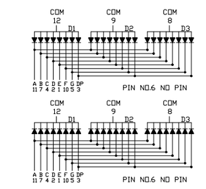 LED 7-Segment-Anzeige Weiß 0,4 Zoll 3-stellige digitale Röhre Anpassbare Röhren chip farbe Hoch helle LED-Segment anzeige - Product Image 6