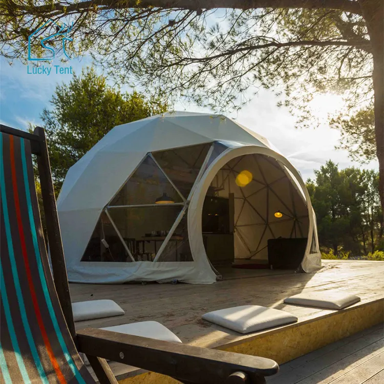 Attrezzature da campeggio cina tende a cupola per tende da Resort di lusso all'aperto in vendita