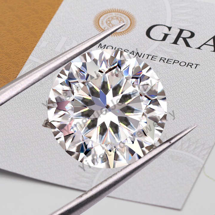 Vente en gros de surface de coupe de prunier D Vvs1 9ct moissanite certifiée Gra 7.5mm 1.5ct Moissanite de laboratoire prix du diamant