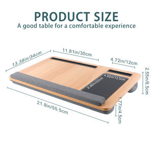 طاولة لابتوب محمولة D-08028 مع وسادة ناعمة وحامل للهاتف المحمول - Product Image 4