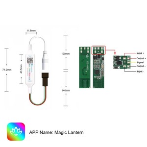 24v 12v 5vスマートトゥヤLED SPI信号ミニピクセルコントローラRGB + 色温度SMD5050 LEDネオンライトストリップコントロール - Product Image 5