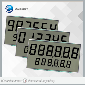Hochwertiges kunden spezifisches statisches 7-Segment-LCD-Display SJXDGN036 Großhandel für Kraftstoffsp ender Dezimal punkt Statisches LCD-Bildschirm modul - Product Image 2